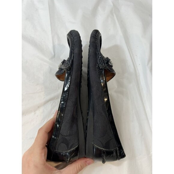 Coach Fortunata Black Driving Loafer Flats Size 7.5 B - Picture 10 of 13